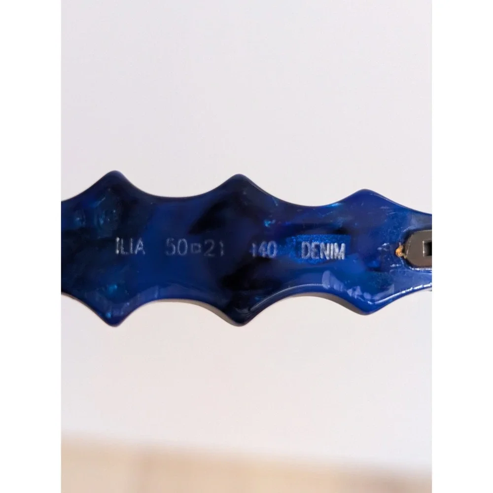 Faniel Senta Cieux Eyeglasses 50-21-140 Blue Acetate Cat Eye Designer Frames